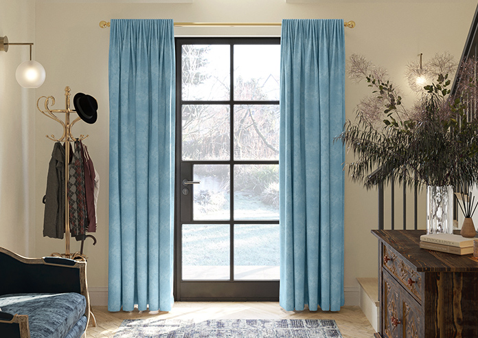 Florence Faux Suede, Cloud Blue - Made to Measure Curtains - Image 3